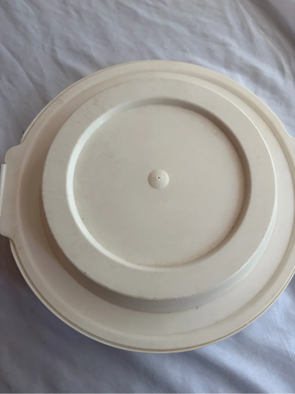 Vtg Pyrex PIE KEEPER CARRIER #P-309 Hinged Plastic Clam Shell~Holder Pie Plate